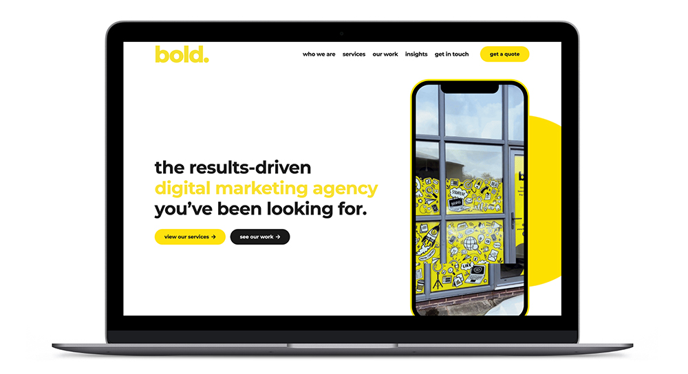 Bold Online Marketing Website Design and Development